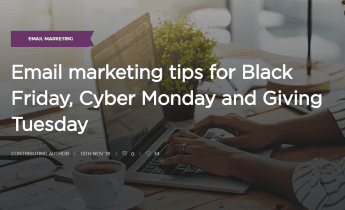 Email marketing  para Black Friday, Cyber Monday y Giving Tuesday